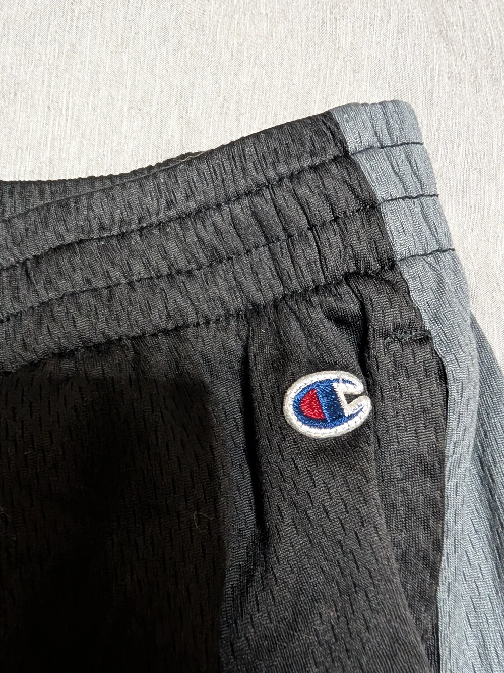 Champion Black Shorts with Gray Side Panels Youth Size Large